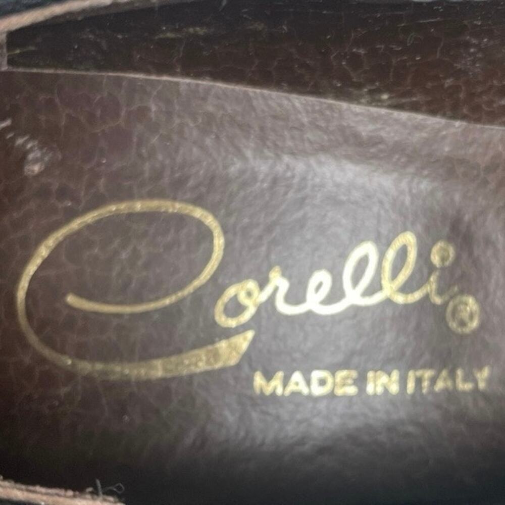 Vintage Corellie Women’s Black Leather Platform Heels Size-10B Made In Italy - Picture 8 of 10